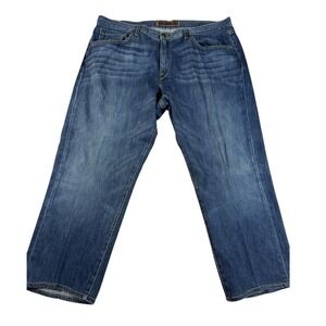 Agave Waterman Mens Blue Straight Leg Medium Wash Jeans Made in USA Size 40 X 30